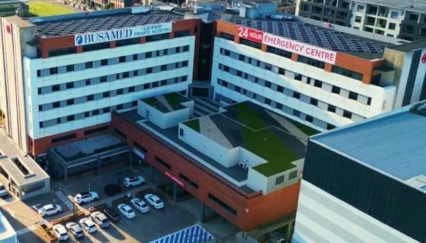 Aerial view of Busamed Gateway Private Hospital in Umhlanga, Durban